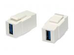 USB 3.0, A-A Coupler, Vertical Type, 180 Degree (KJUBV30AA-WH)